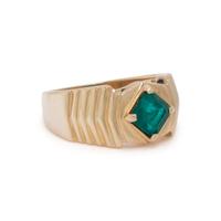 YELLOW GOLD AND EMERALD RING