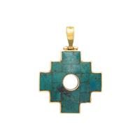 TURQUOISE AND YELLOW GOLD 'CHAKANA' PENDANT