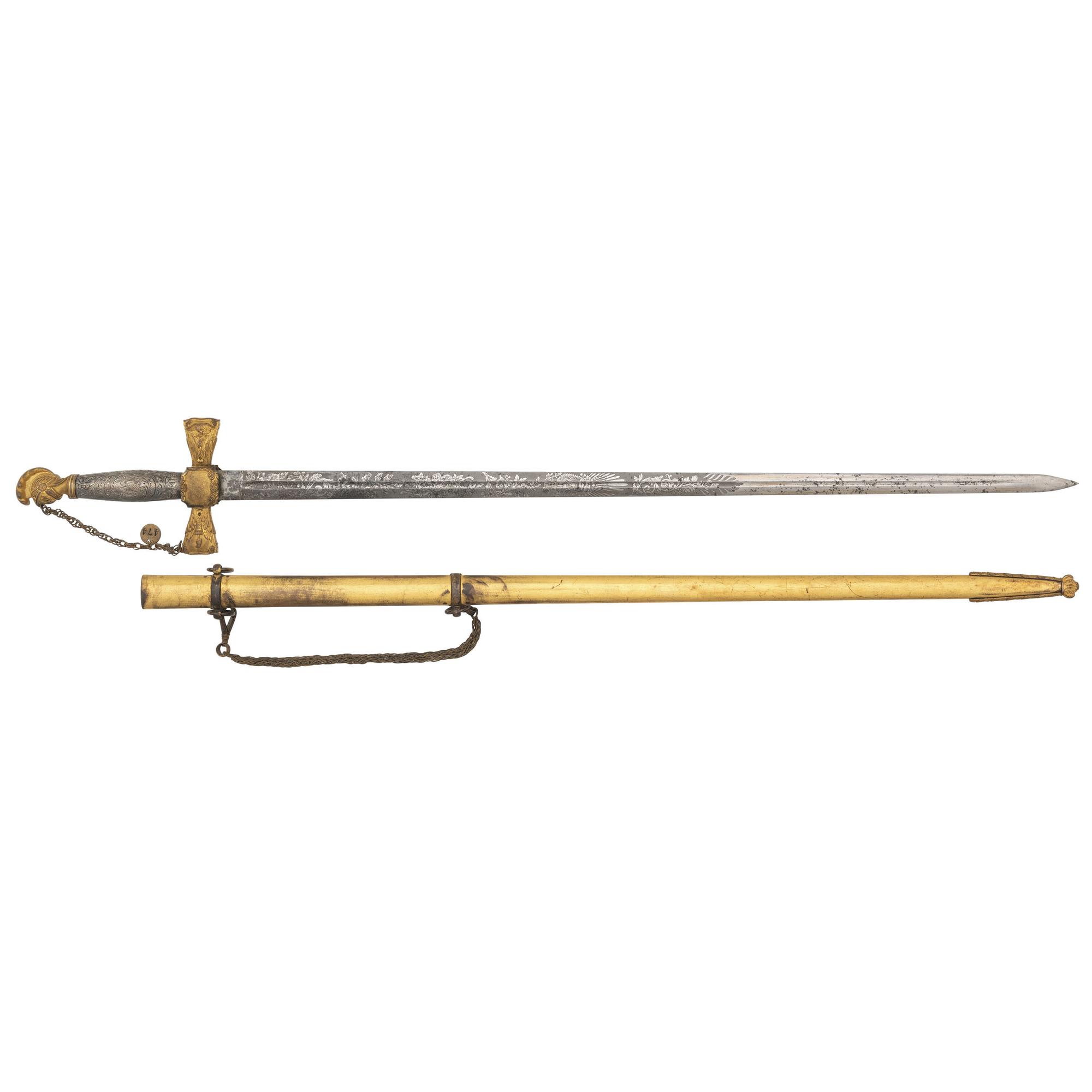 The Mexican American War Knight's Pommel Presentation Sword of Capt. Joseph A. Yard - 10th US Infantry