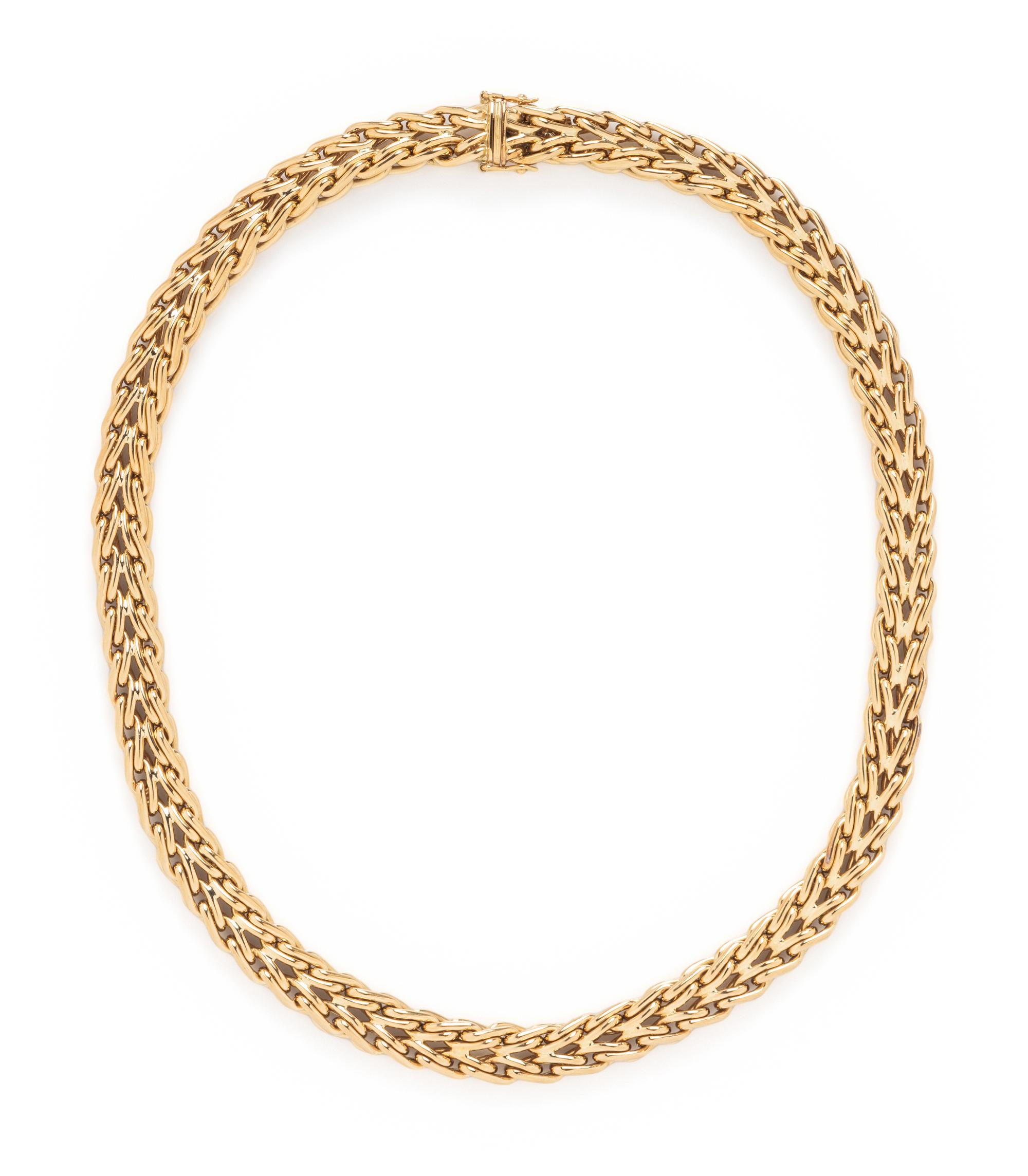 TIFFANY & CO., YELLOW GOLD NECKLACE