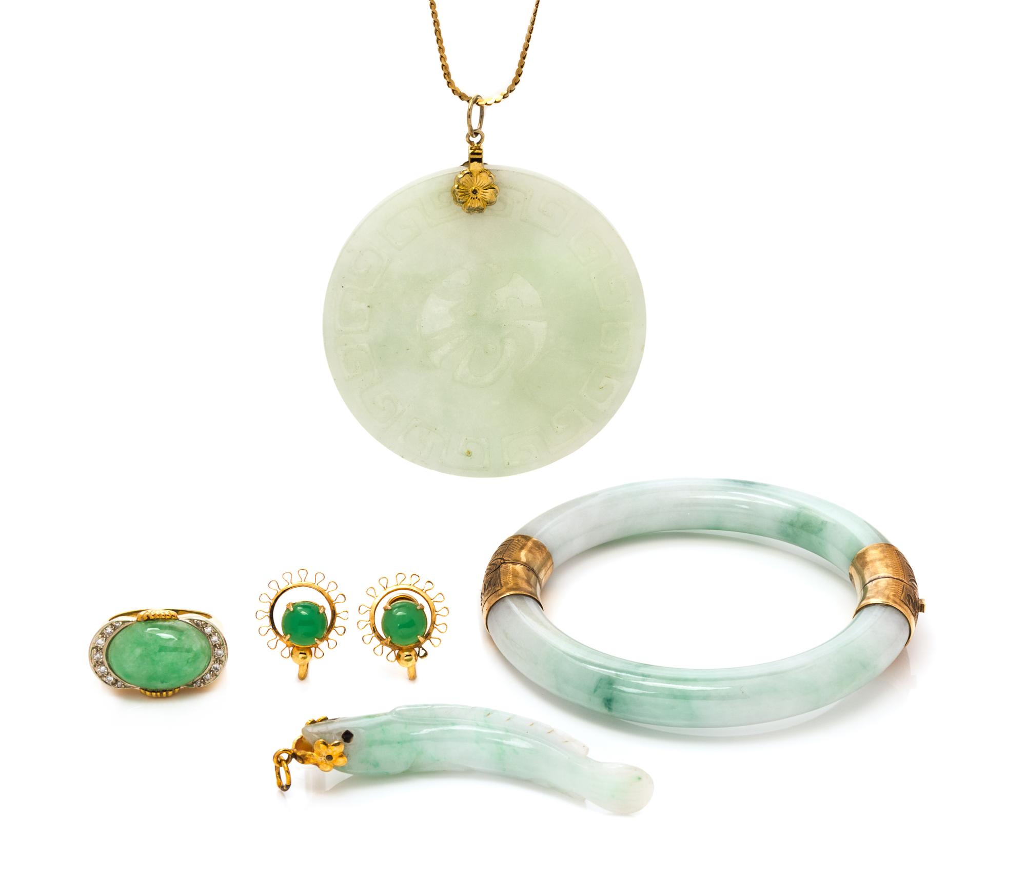 A Collection of Jade Jewelry,