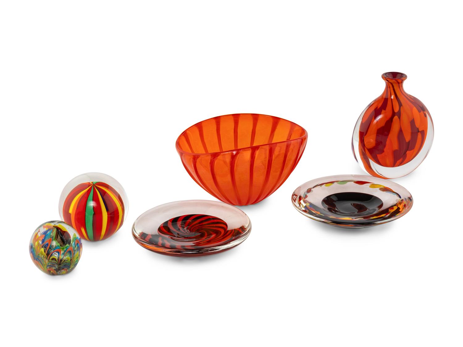 Five Seguso Viro Glass Articles