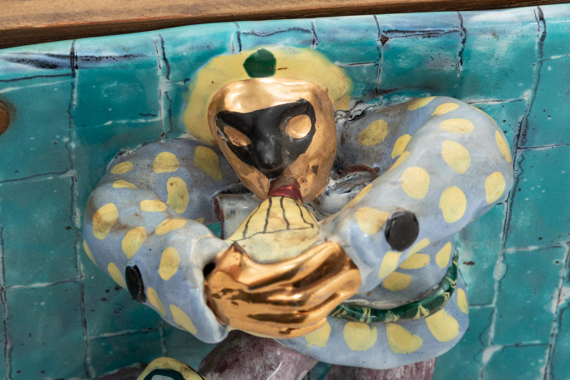 An Italian Ceramic Figural Plaque