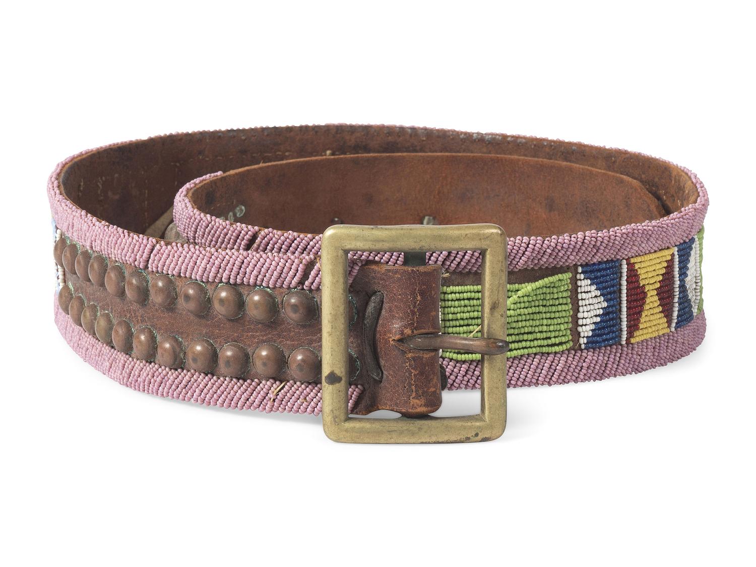 Apsáalooke [Crow] Beaded and Tacked Belt