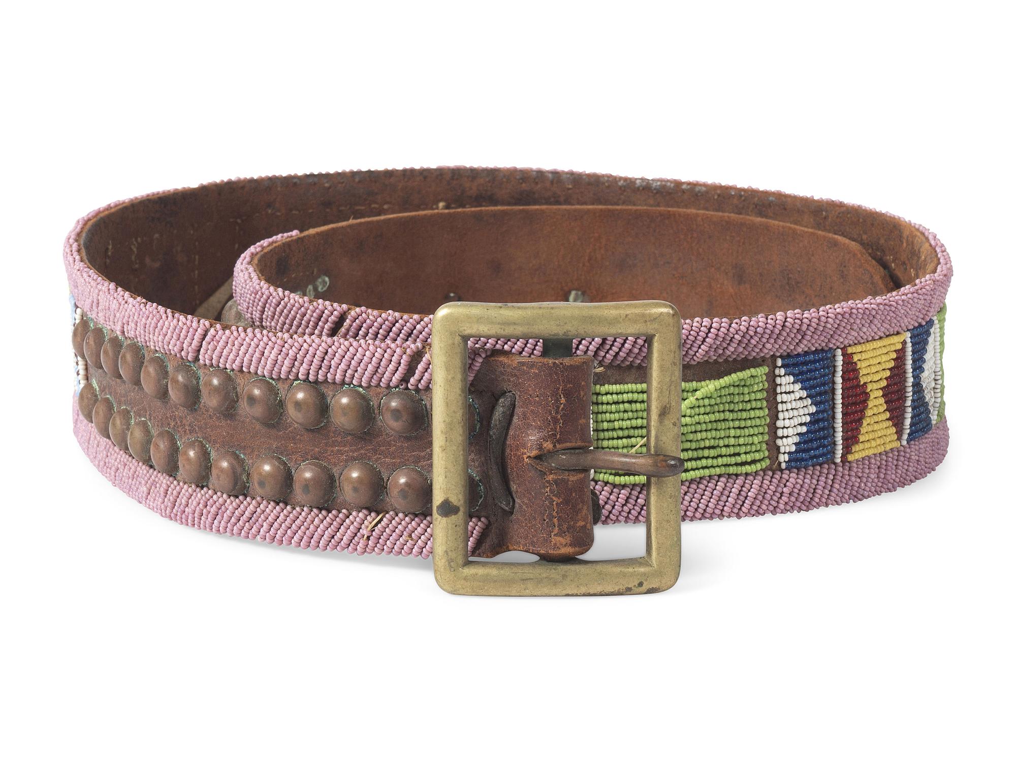 Apsáalooke [Crow] Beaded and Tacked Belt
