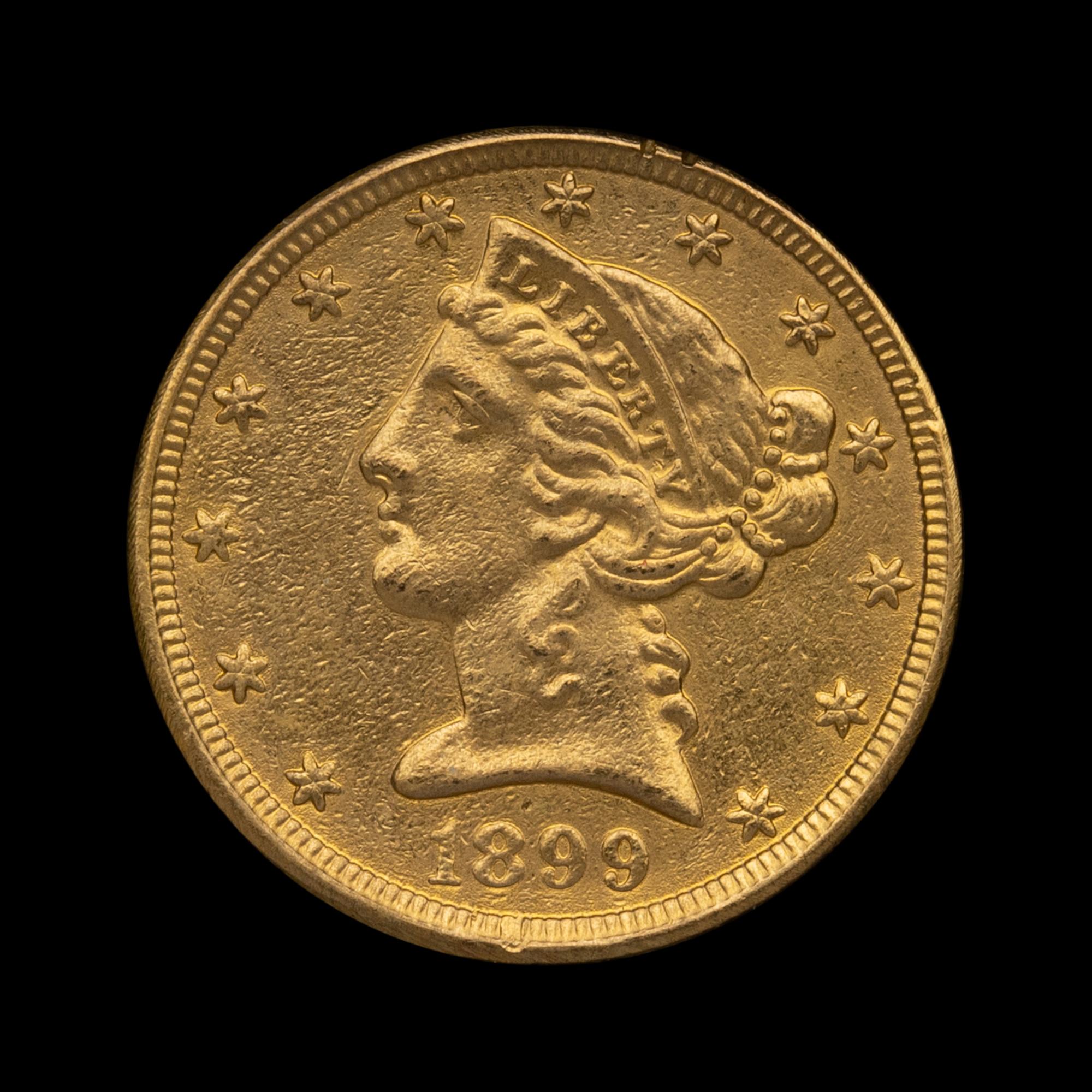 Two Liberty Head $5 Gold Coins