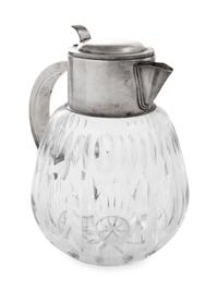 A Silver-Plate Mounted Cut Glass Claret Jug