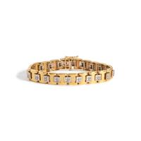YELLOW GOLD AND DIAMOND BRACELET