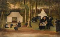 American School 19th Century, A Campground in Northwestern Illinois
