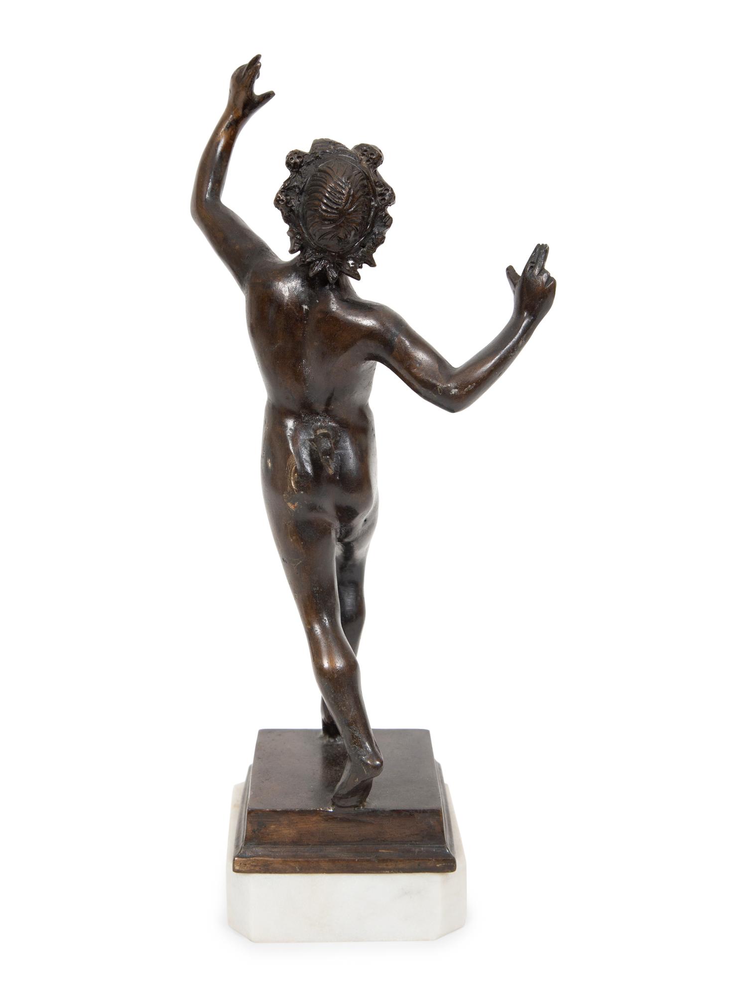 A Continental Bronze Figure of the Dancing Faun