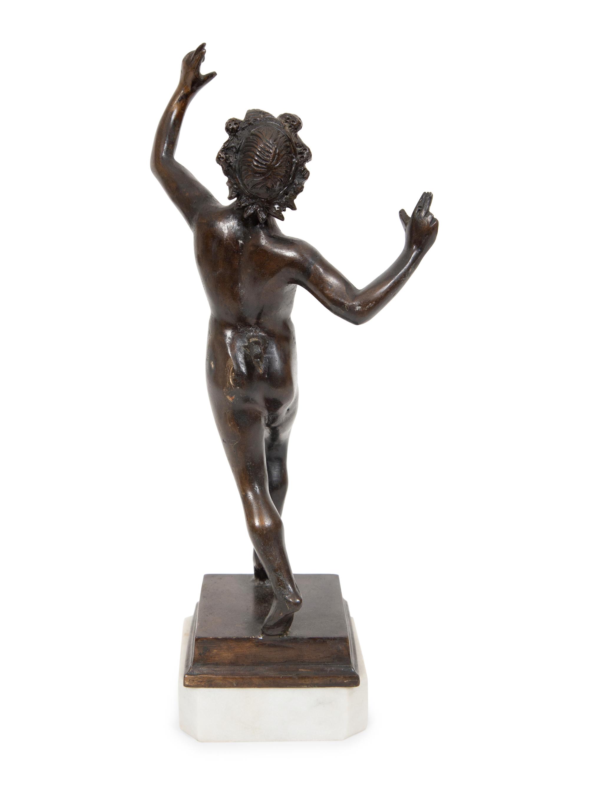 A Continental Bronze Figure of the Dancing Faun