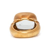AQUAMARINE AND DIAMOND RING