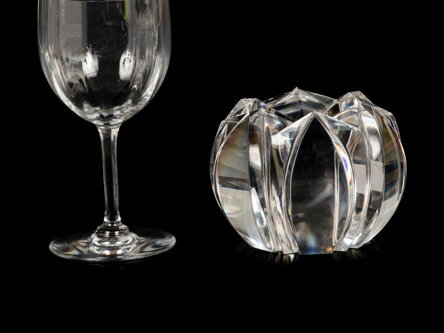 Seven Baccarat Glass Wine Stems