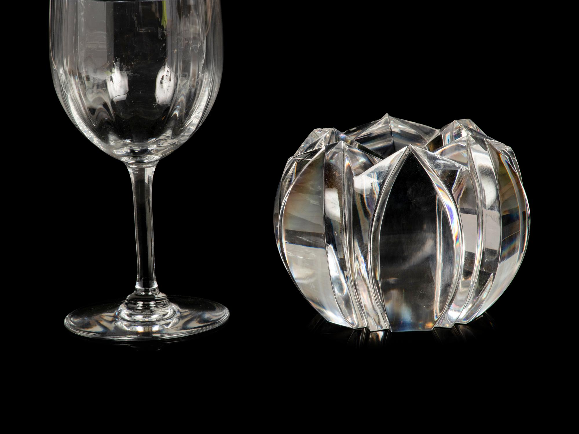 Seven Baccarat Glass Wine Stems
