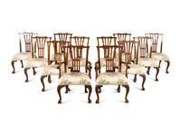 A Set of Twelve George III Style Mahogany Dining Chairs