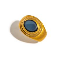 A Roman Gold and Nicolo Finger Ring