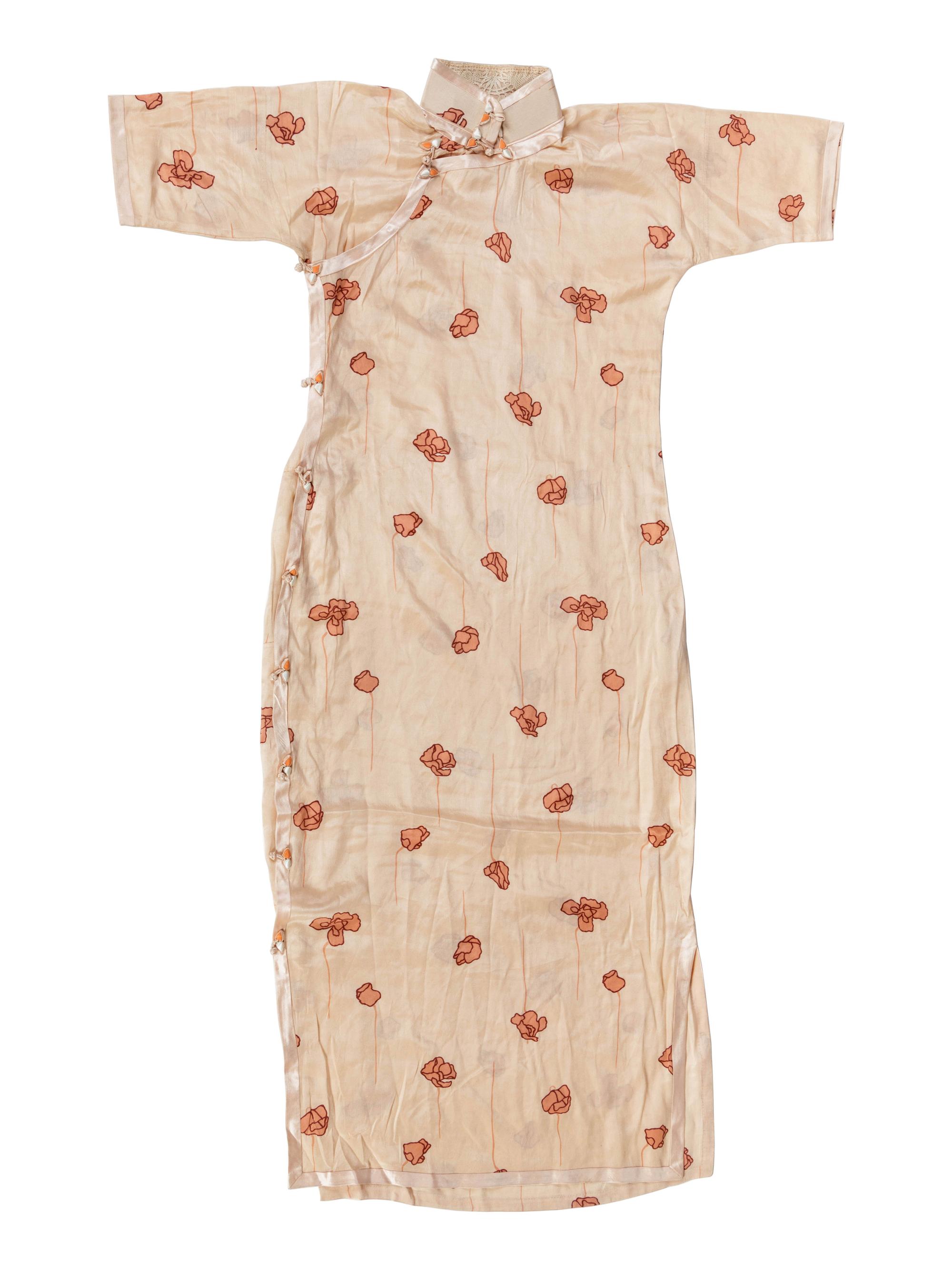 Three Chinese Silk Woven Lady's Cheongsam, Qipao