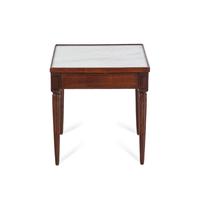 A Louis XVI Style Mahogany Marble-Top Table