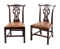 A Pair of George III Mahogany Side Chairs