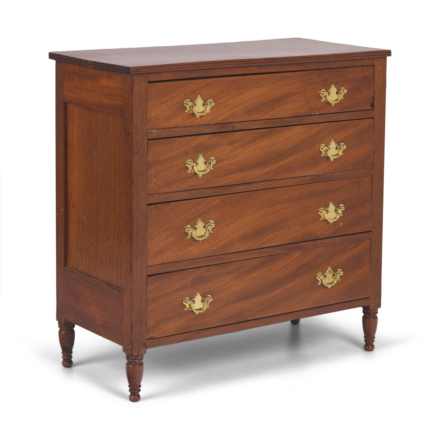 A Federal Miniature Mahogany Chest of Drawers