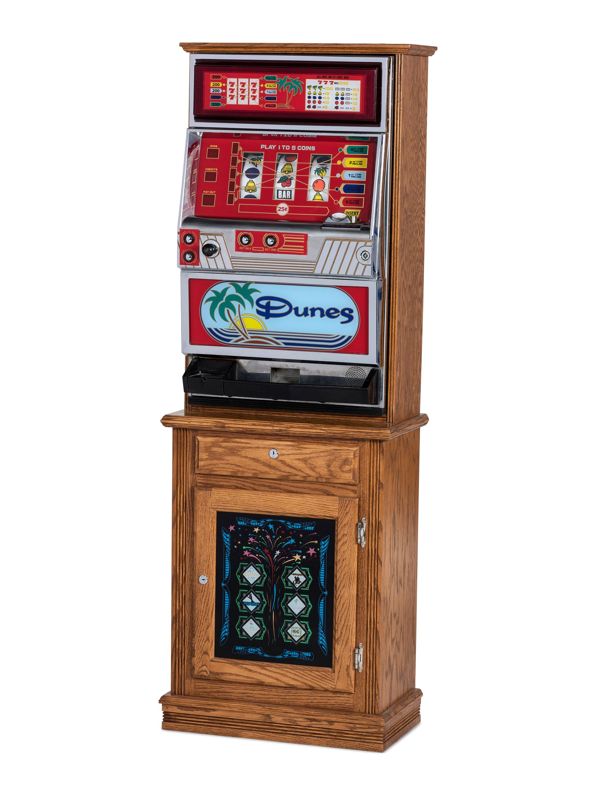 An Asahi Seiko Dunes Casino 25 Cent Electric Slot Machine