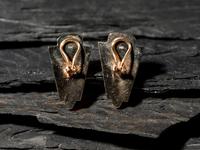 14K Gold and Azurite Clip Earrings