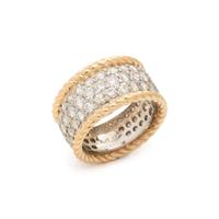 BICOLOR GOLD AND DIAMOND BAND