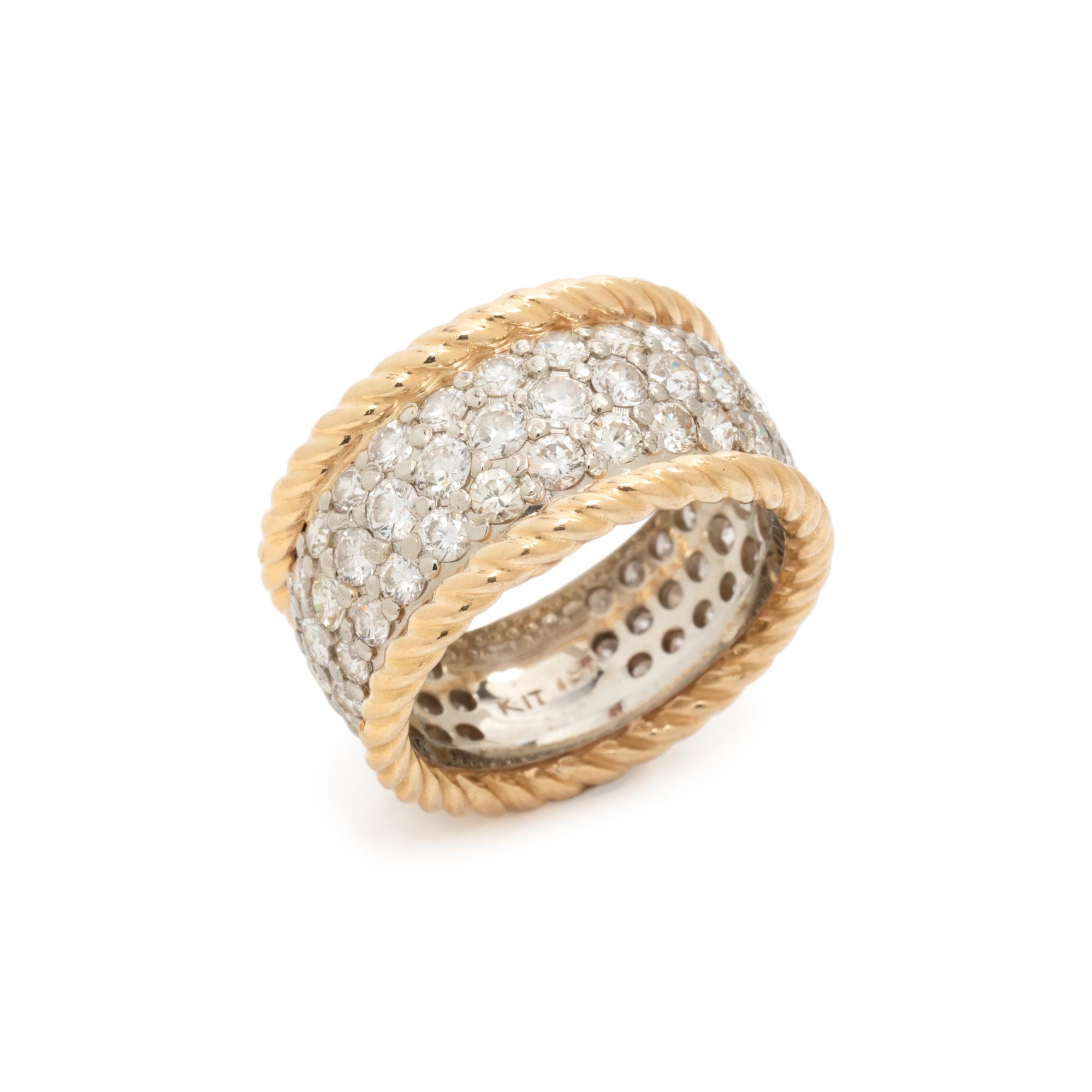 BICOLOR GOLD AND DIAMOND BAND