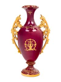 A Continental Porcelain Portrait Vase