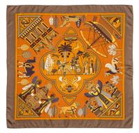 An Hermes 90cm Silk Scarf, 36"x36".