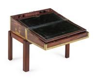 A Regency Brass Banded Mahogany Campaign Desk