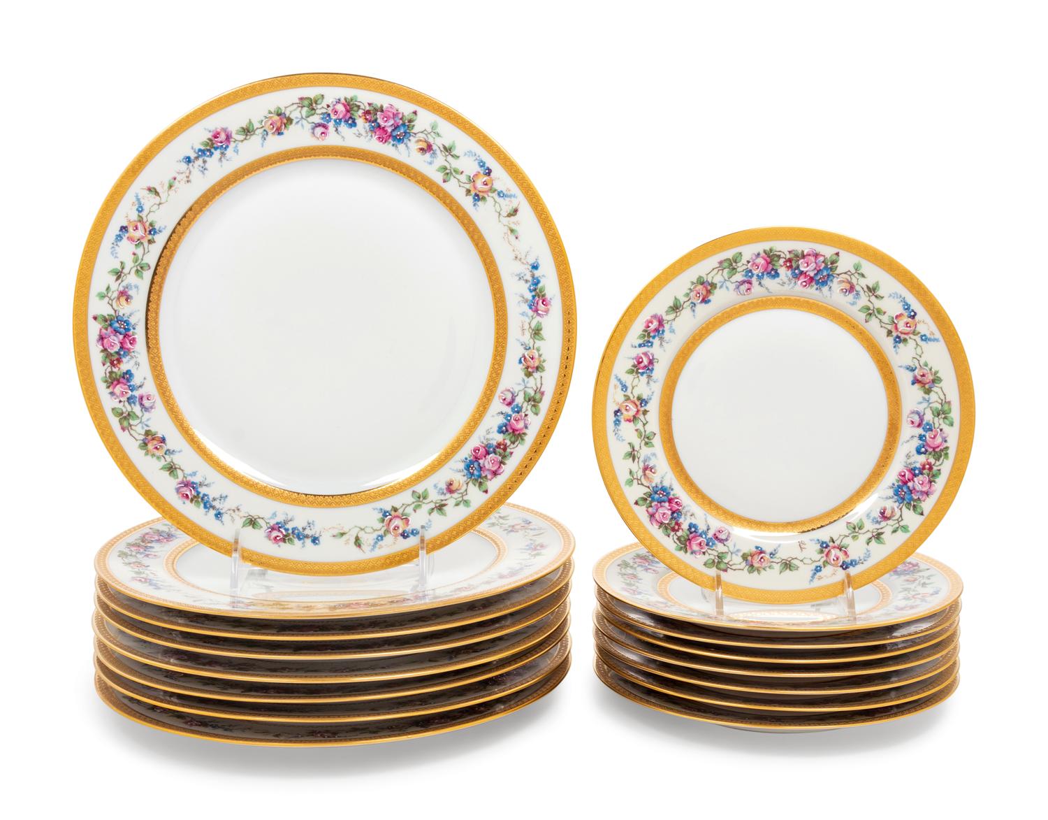 A Set of Limoges Porcelain Plates