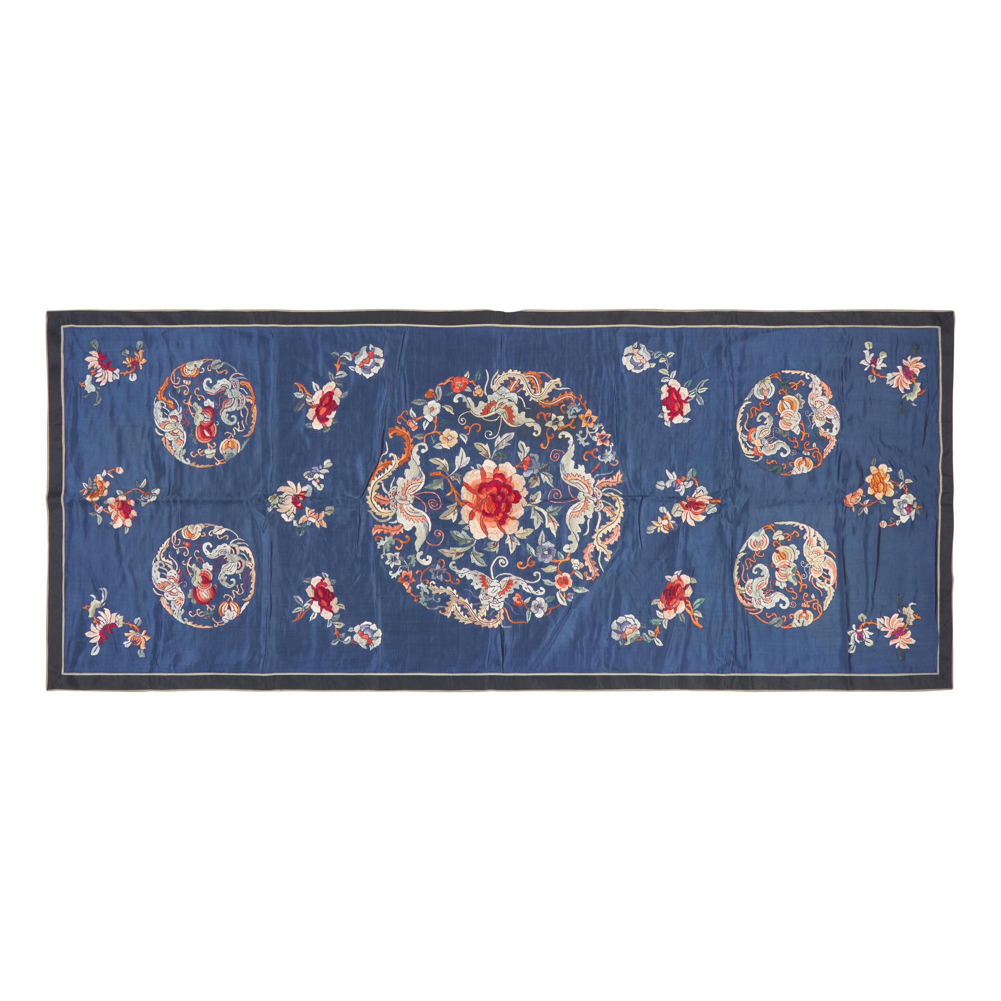 Five Chinese Embroidered Silk Panels, Late 19th-20th Century — 晚清-民國 綉片一組五幅