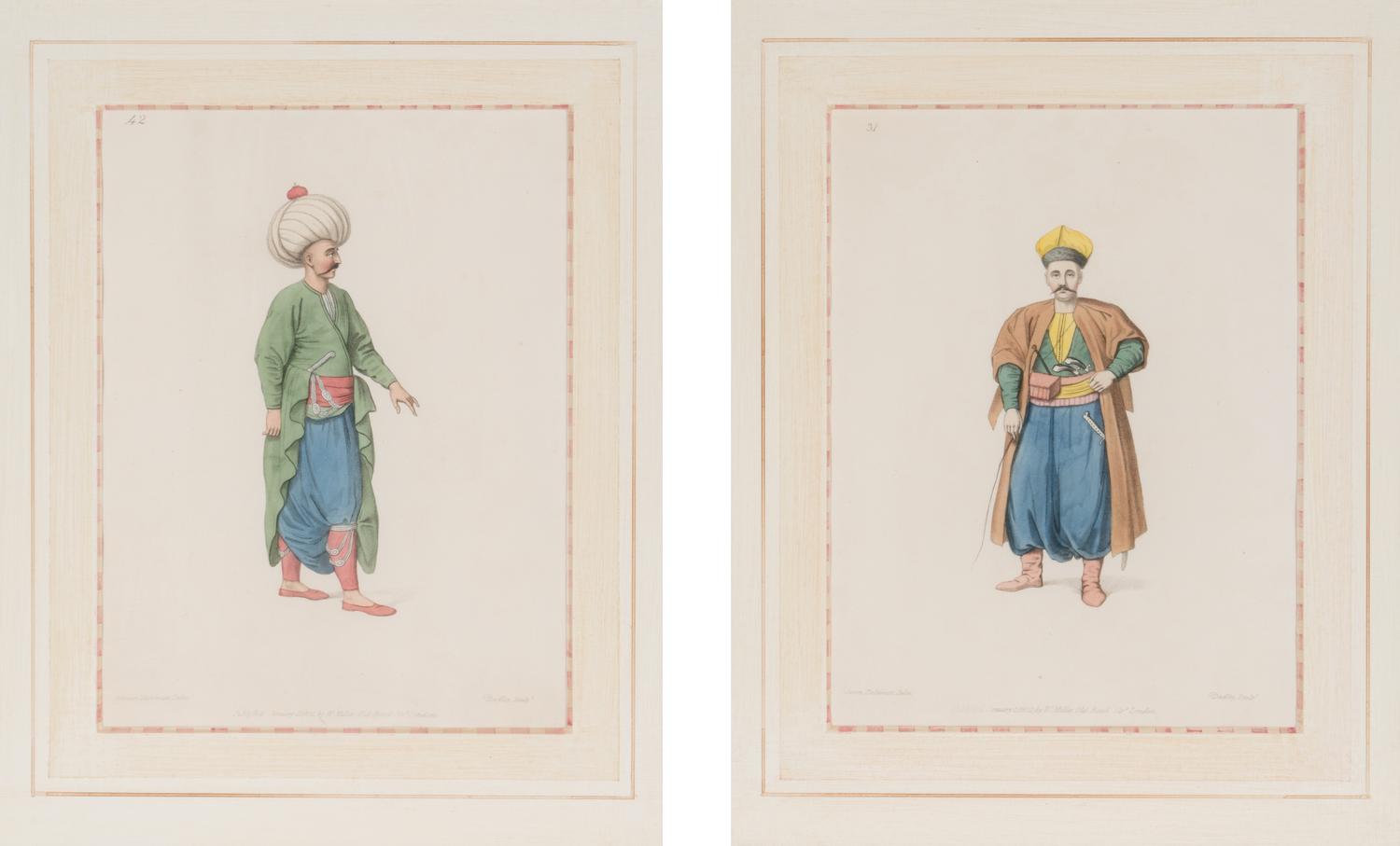 A Set of Four Hand-Colored Engravings by John Dadley After Octavien d'Alvimart