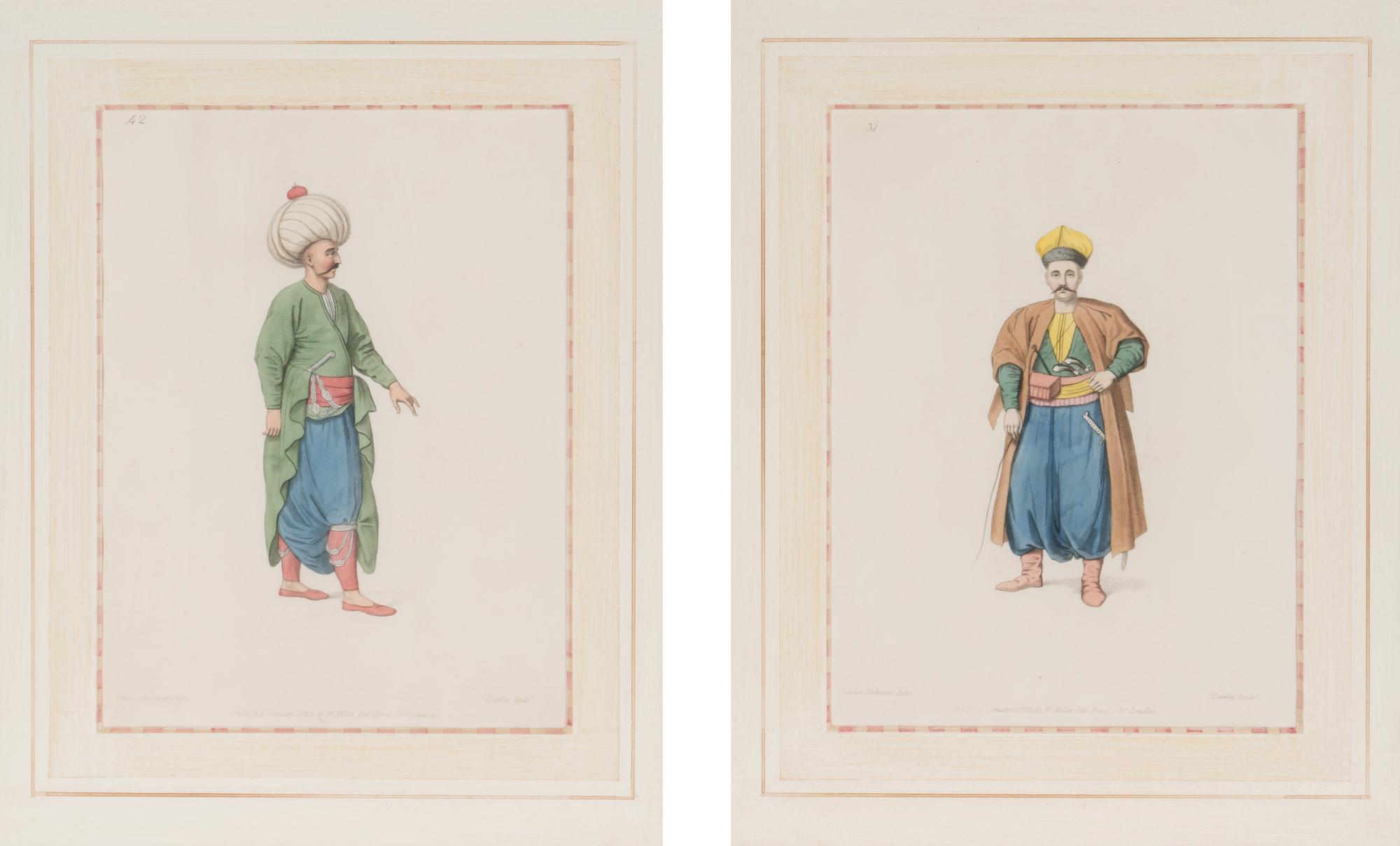 A Set of Four Hand-Colored Engravings by John Dadley After Octavien d'Alvimart