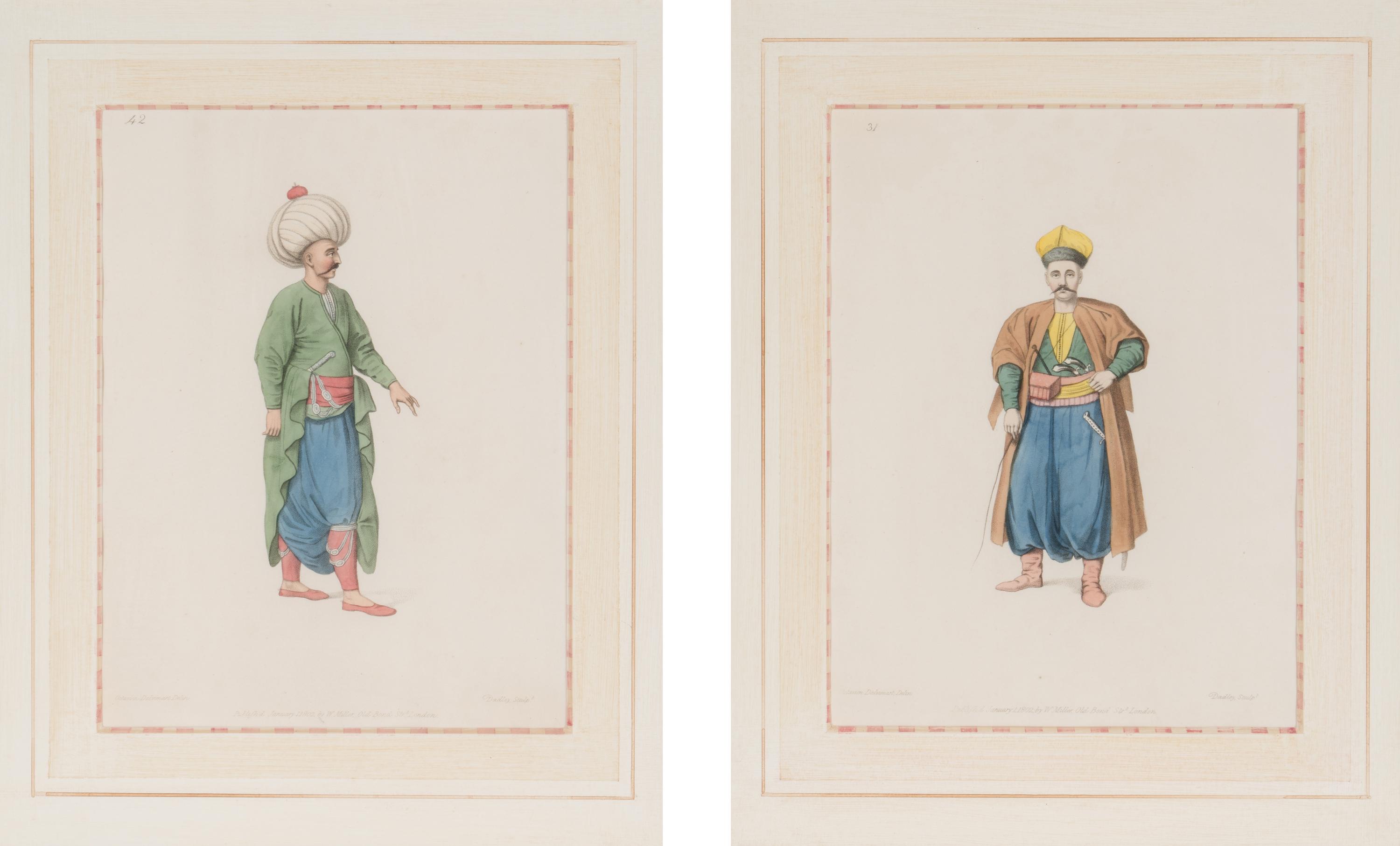 A Set of Four Hand-Colored Engravings by John Dadley After Octavien d'Alvimart
