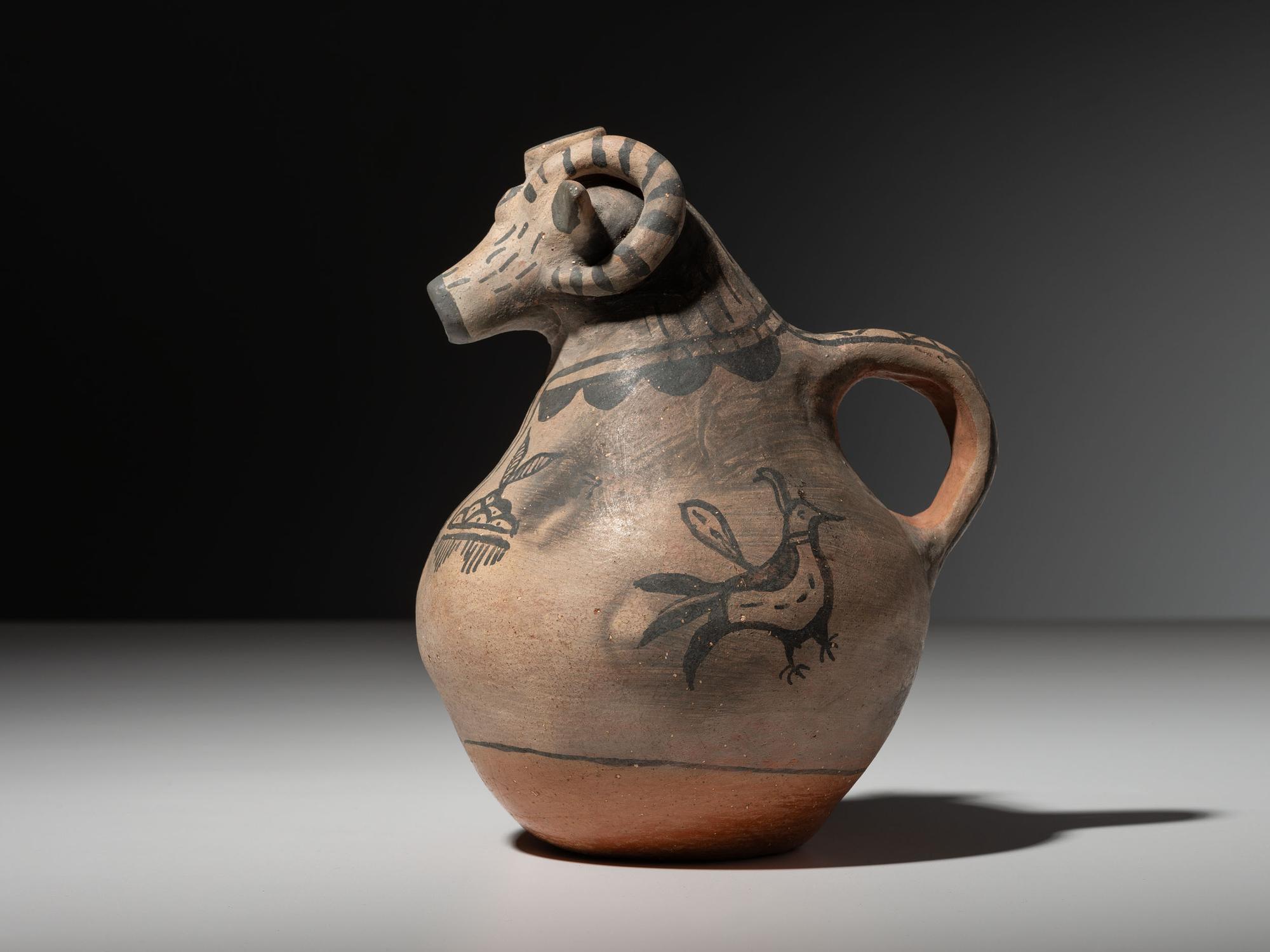 Cochiti Pottery Pitcher, Ram