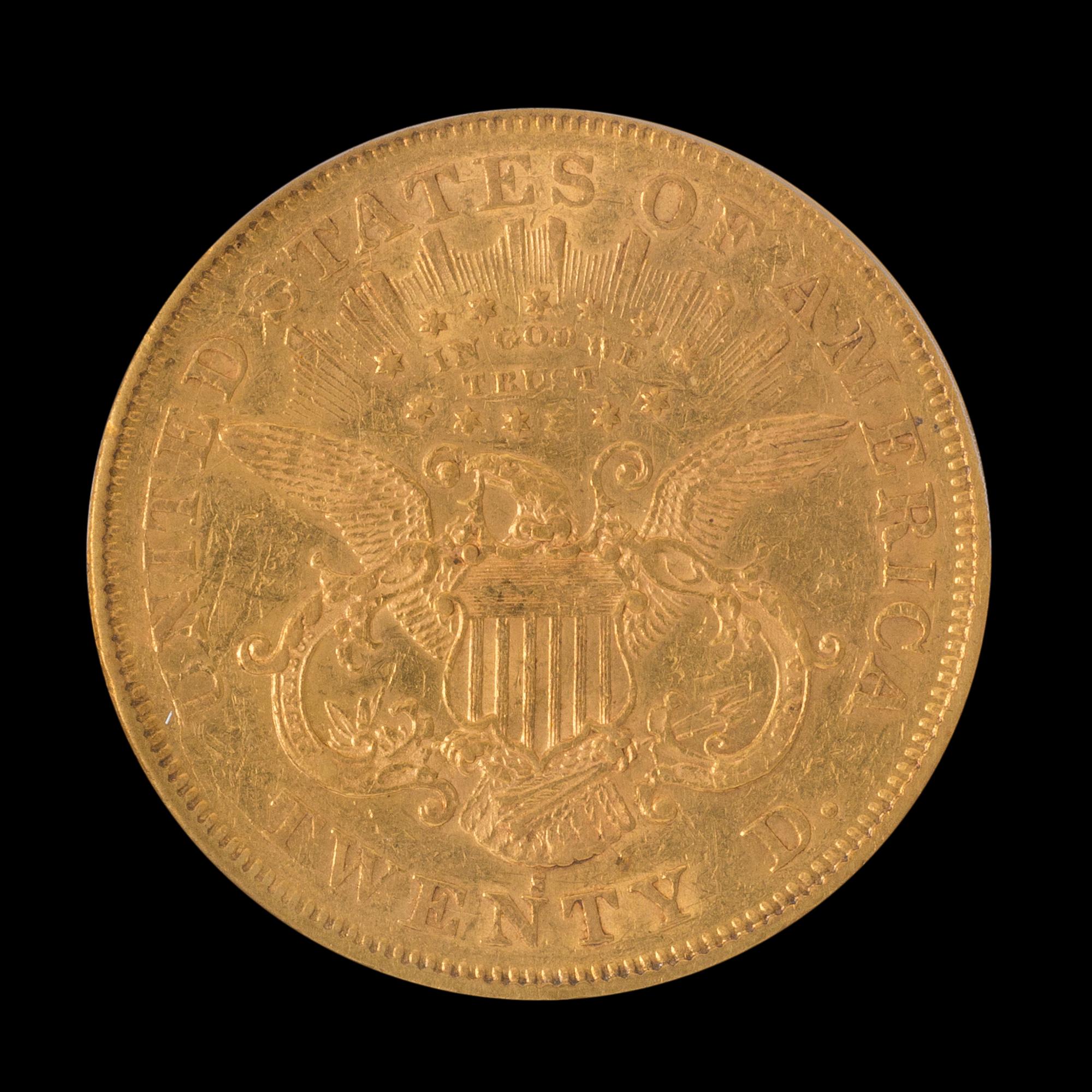 A United States 1874-S Liberty Head $20 Gold Coin