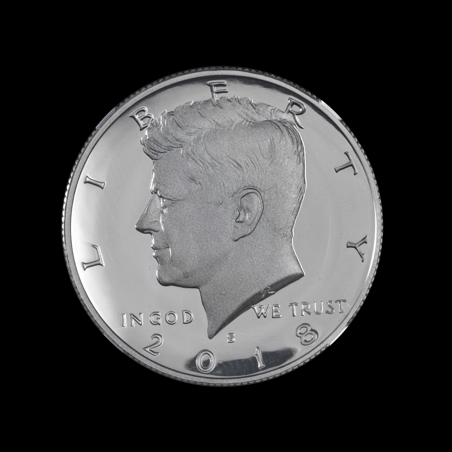 A United States 2018-S Kennedy: Early Release 50c Proof Coin — NGC GRADED PF70 ULTRA CAMEO