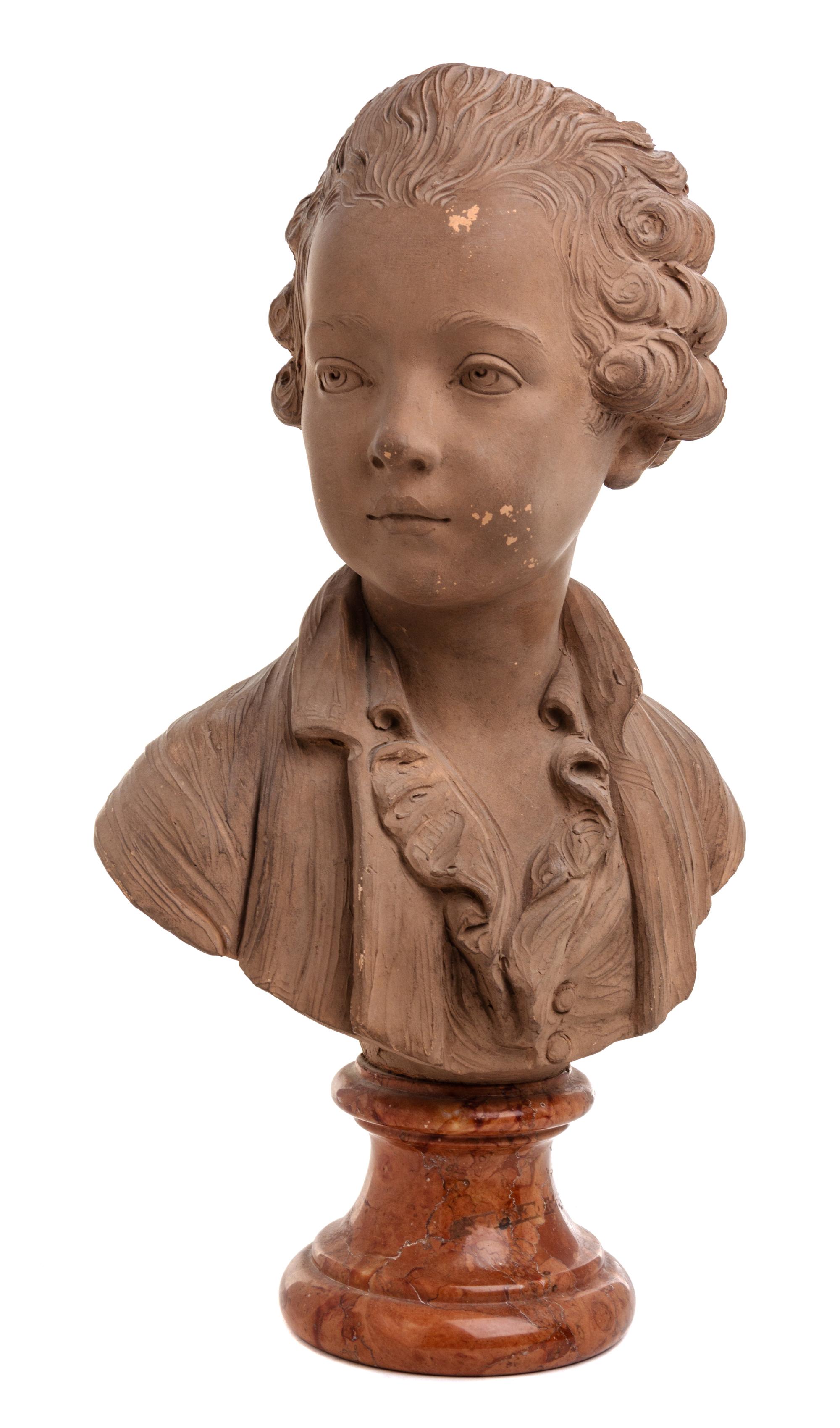 A Continental Terra Cotta Bust Height 19 inches. — LATE 19TH CENTURY
