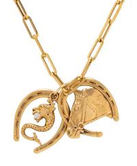 YELLOW GOLD NECKLACE AND CHARMS