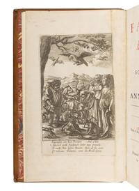 [OGILBY, John (1600-1676), translator]. AESOP (ca 620-560 B.C.). The Fables of Aesop Paraphras'd in Verse: Adorn'd with Sculpture, and Illustrated with Annotations . [ Bound with :] Aesopic’s: Or a Second Collection of Fables, Paraphras'd in Verse: Adorn'd with Sculpture, and Illustrated with Annotations . London: Printed by Thomas Roycroft for the Author, 1668.