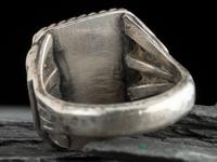 Navajo Silver and Blue Gem Turquoise Ring