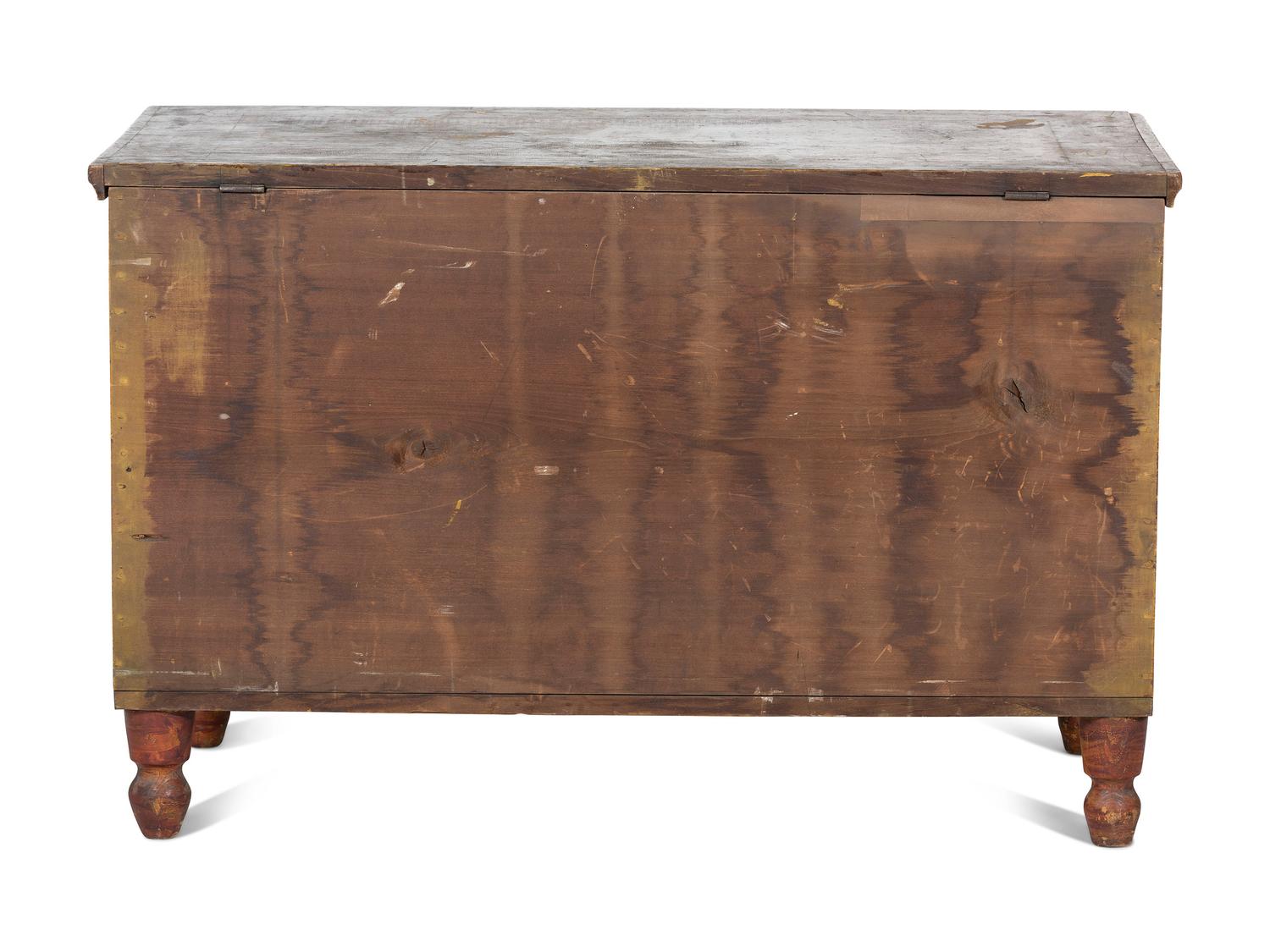 A Country Grain Painted Poplar Blanket Chest