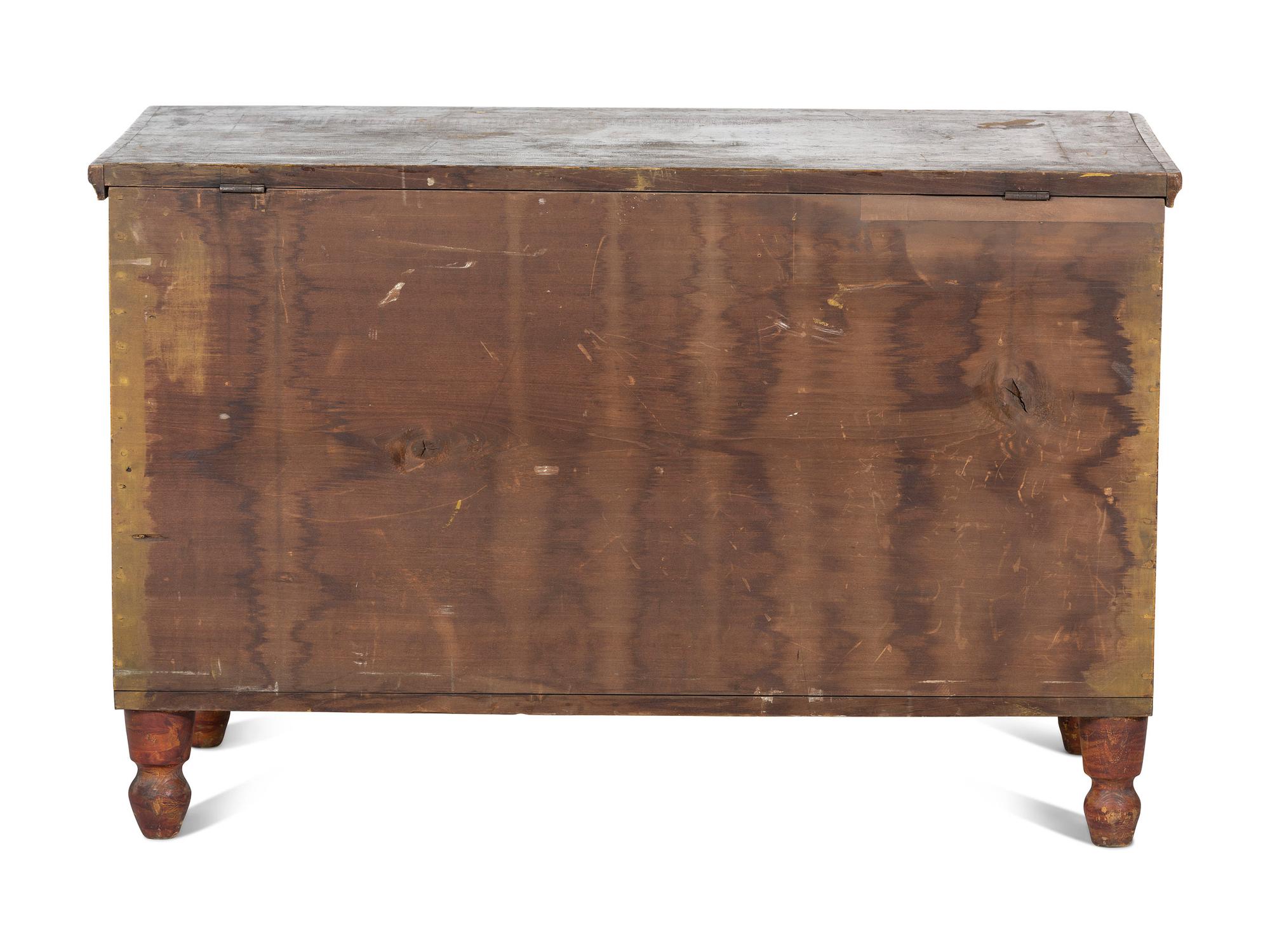 A Country Grain Painted Poplar Blanket Chest