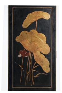 A Chinese Lacquer Six-Panel Screen