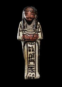 An Egyptian White Faience Ushabti for the Scribe Iuwy