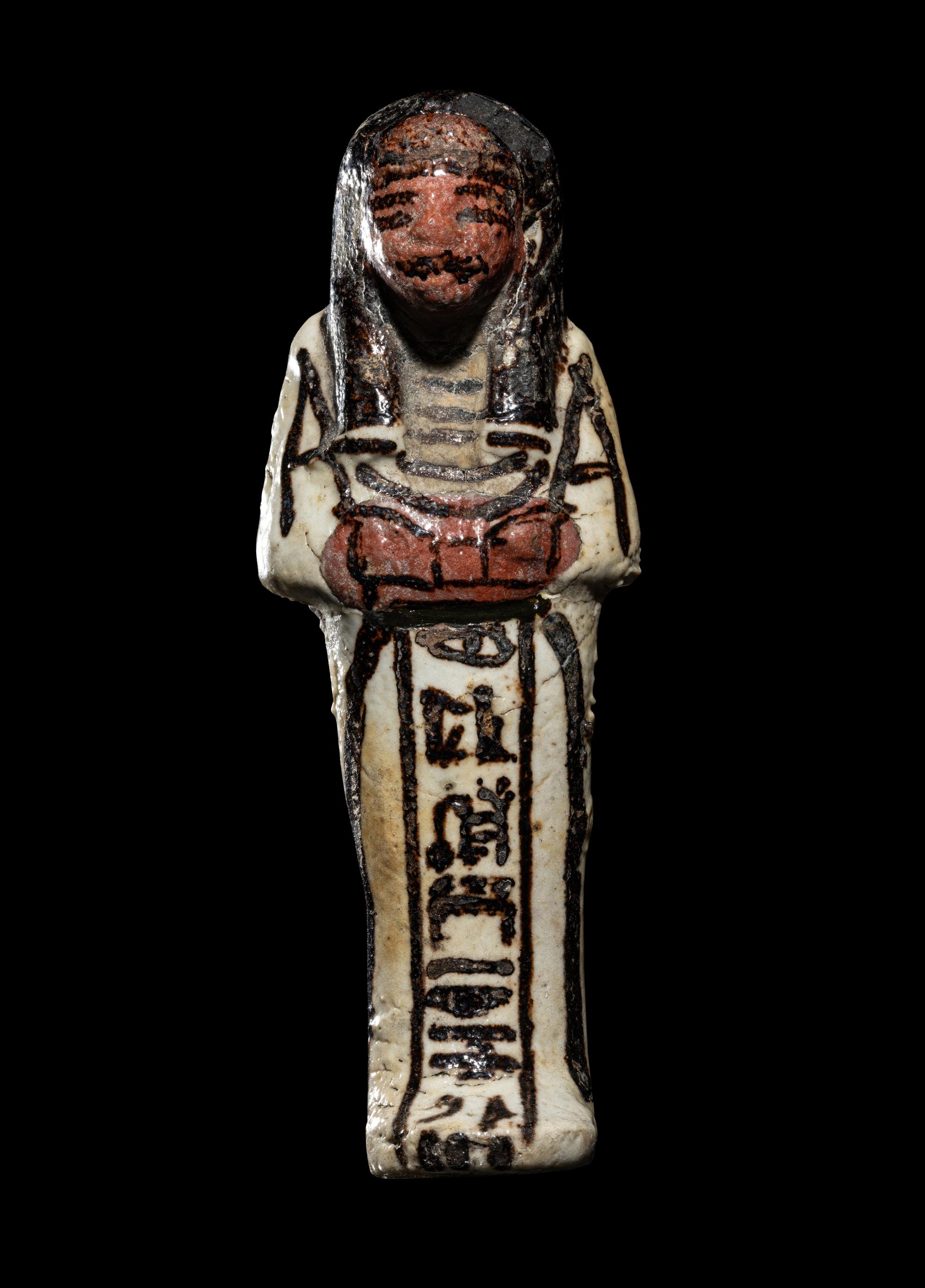 An Egyptian White Faience Ushabti for the Scribe Iuwy