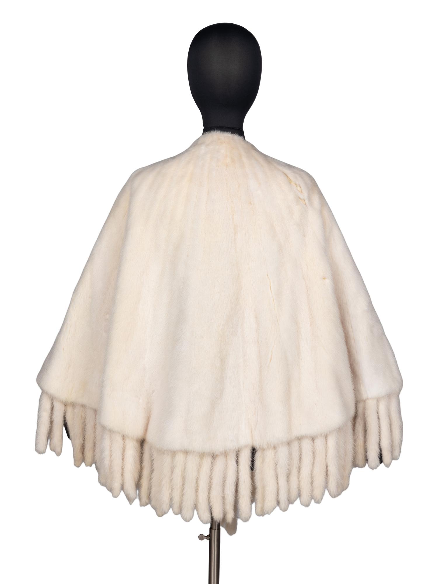 Valentino Mink Cape with Detachable Trim