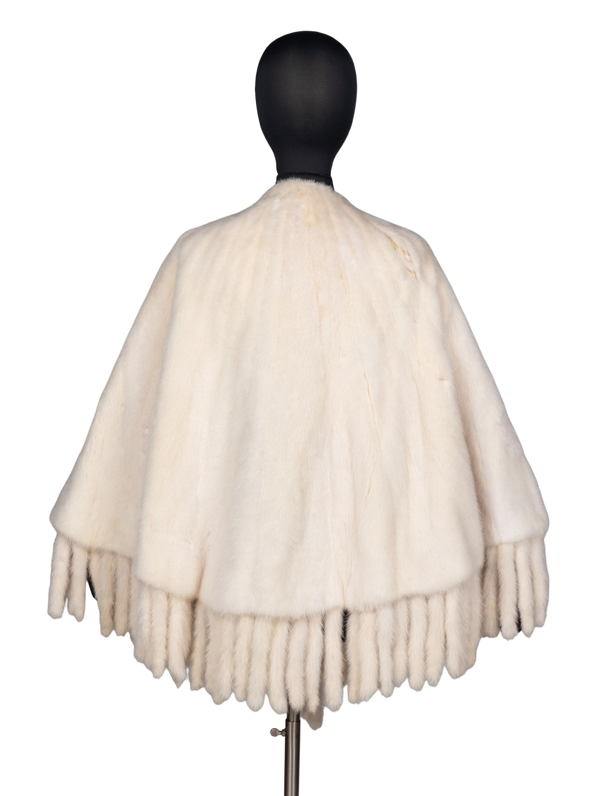 Valentino Mink Cape with Detachable Trim